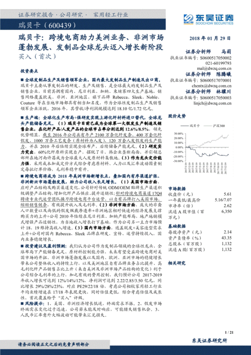 瑞貝卡(600439): 全球發制品龍頭，跨境電商與非洲市場雙輪驅動，邁入增長新階段