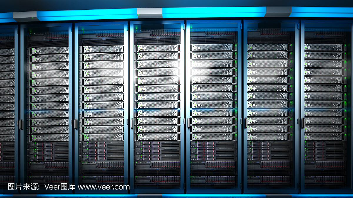 現(xiàn)代數(shù)據(jù)中心。云計(jì)算。三維渲染