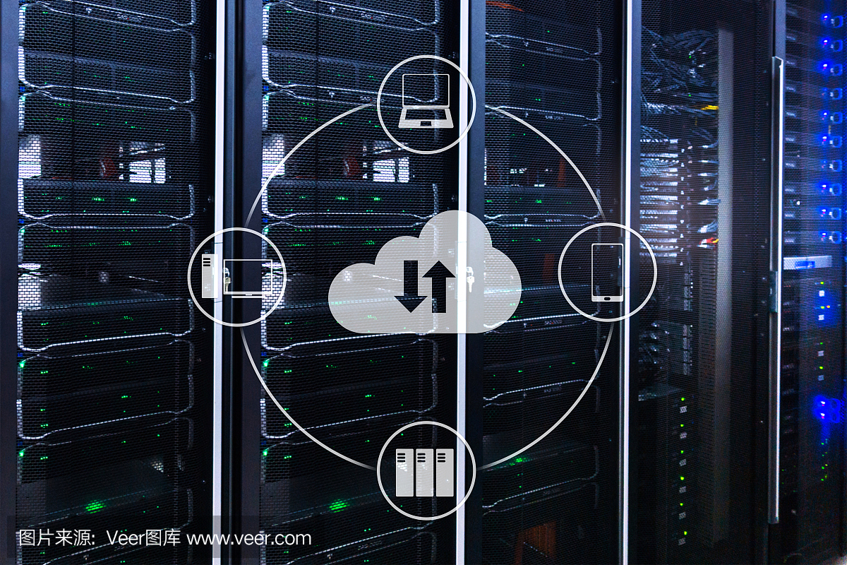 云服務(wù)器與計(jì)算、數(shù)據(jù)存儲(chǔ)與處理。互聯(lián)網(wǎng)和技術(shù)的概念。